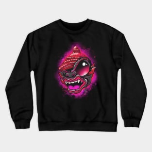 monkey warrior pink Crewneck Sweatshirt